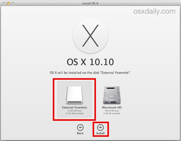 install mac os in an external hard drive for windows